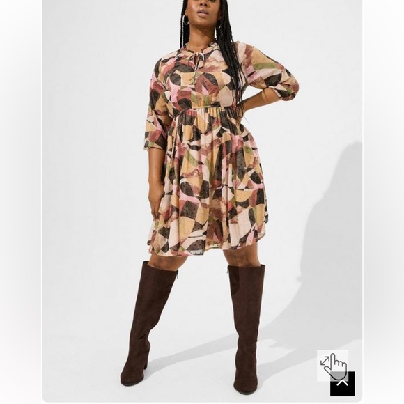 Torrid Mini Clip Dot Front Keyhole Dress 2X - Picture 2 of 2